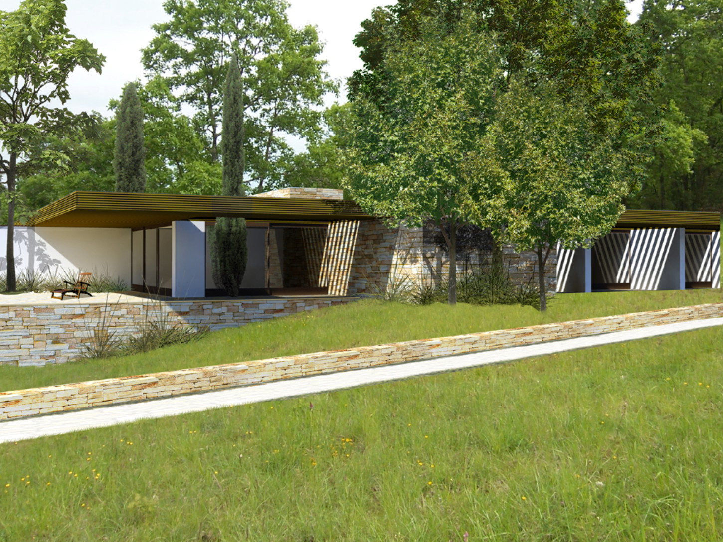 Hôtel 4* & Medispa - Veyrines de Domme par : Guillot Architectes, travaux réalisés en 2008