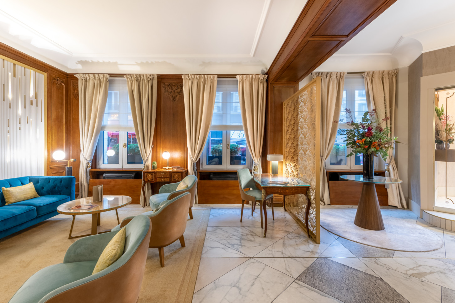 Hôtel 4* aux Champs Elysées par : Guillot Architectes, travaux réalisés en 2025