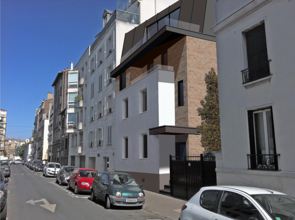 Illustration du projet : Maison de ville à Boulogne réalisé par Guillot architectes